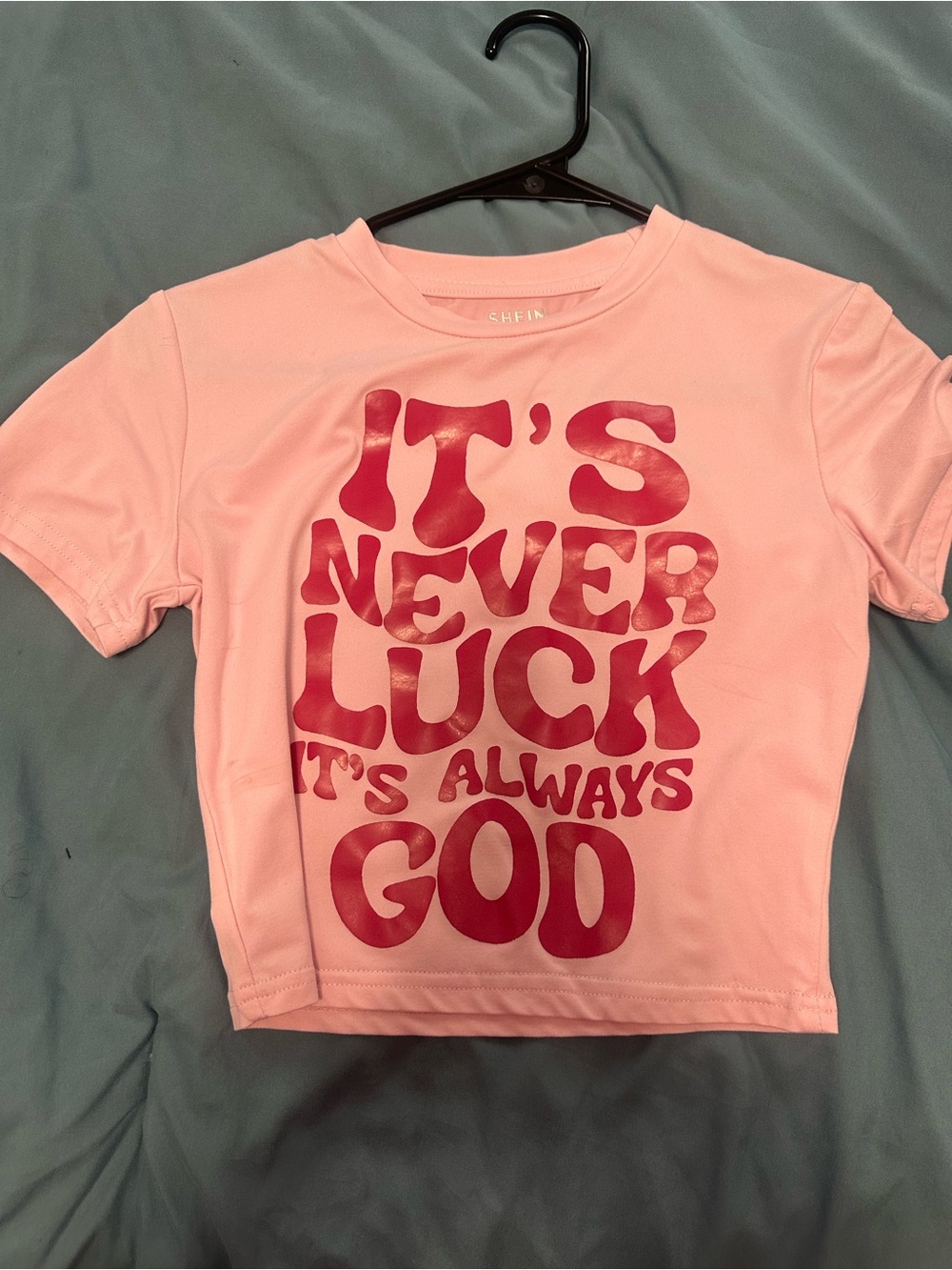 Pink Short Sleeve Graphic Tee - It's Always God